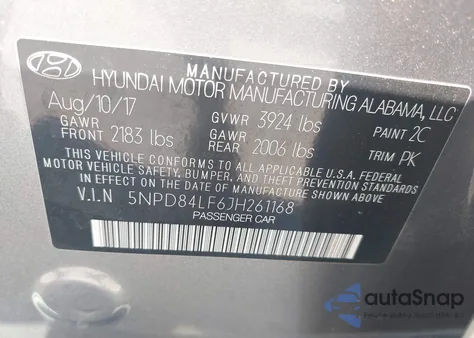 2018 Hyundai Elantra Value Edition из США, поврежденный, VIN 5NPD84LF6JH261168